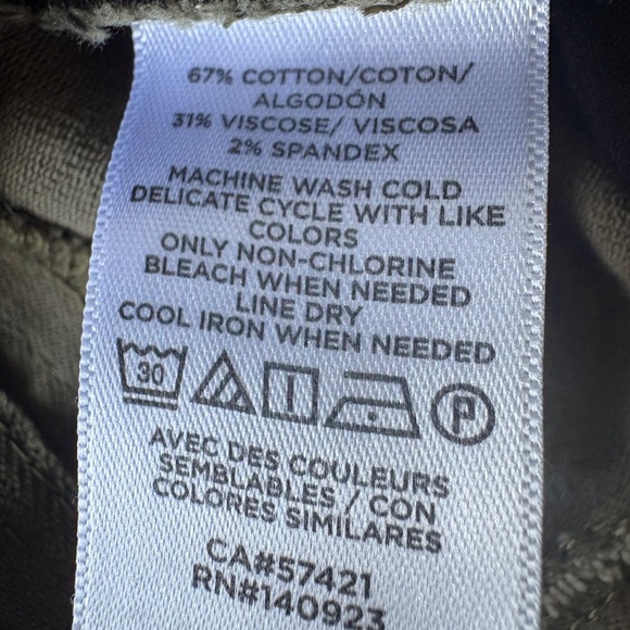 Loft High Rise Straight Olive Green Pants Size 16 Cotton Blend Teacher School - Picture 10 of 12